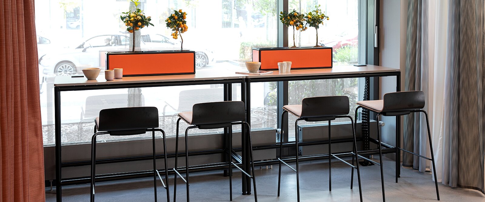 Interacción creativa durante el café o una pequeña pausa. ¡El bistró es el lugar ideal!